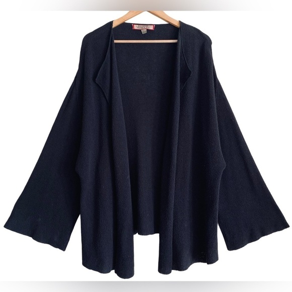 Beyond Threads Sweaters - BEYOND THREADS Bohemian Lagenlook Minimalist Lightweight Open Front Cardigan L